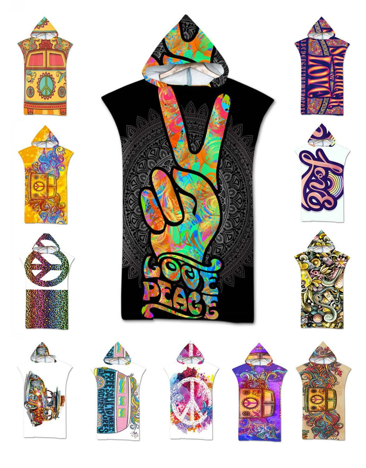 large hooded beach towel