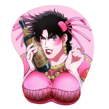 

FFFAS Joseph Joestar 3D Wrist Rest Mouse Pad Mat JoJo's Bizarre Adventure mousepad for Laptop PC