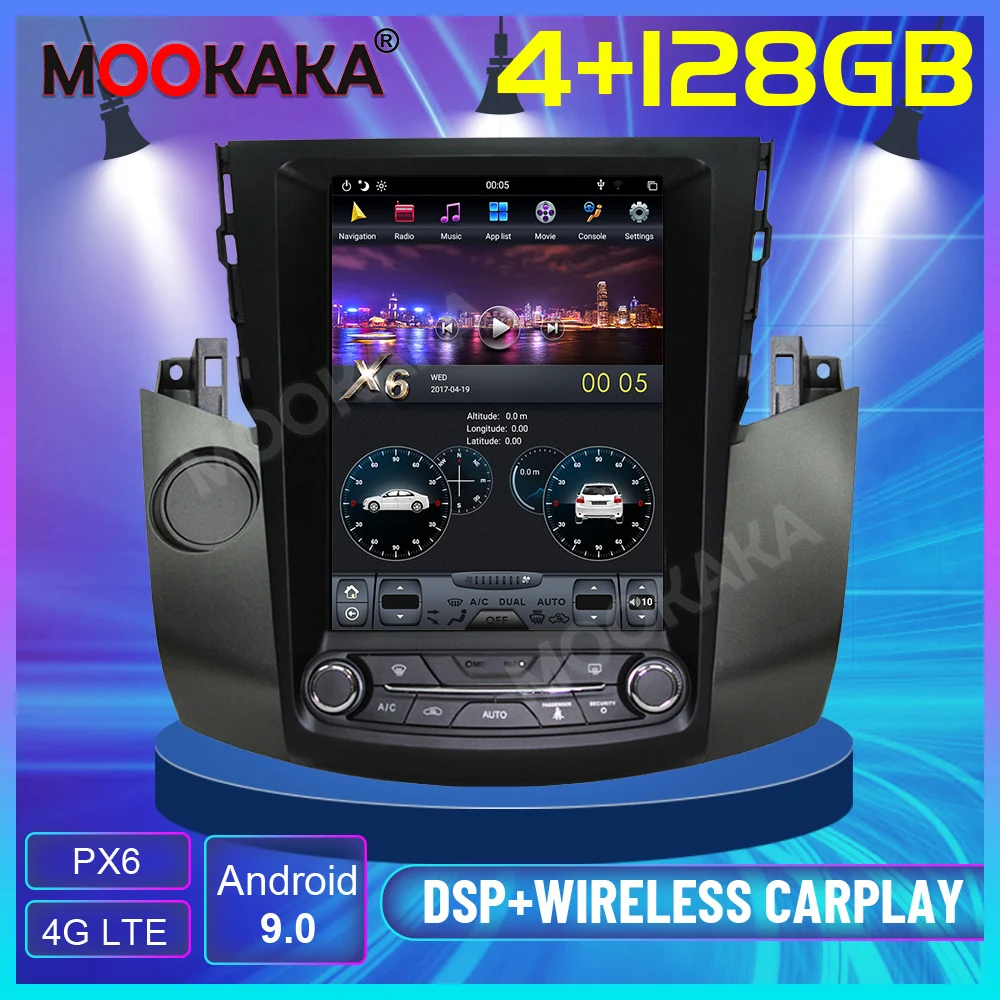 

Carplay 2 Din Android 9 Tesla Multimedia Stereo For Toyota RAV4 2003 2004 2005 2006 2007 2008 2009 GPS Receiver Player Head Unit