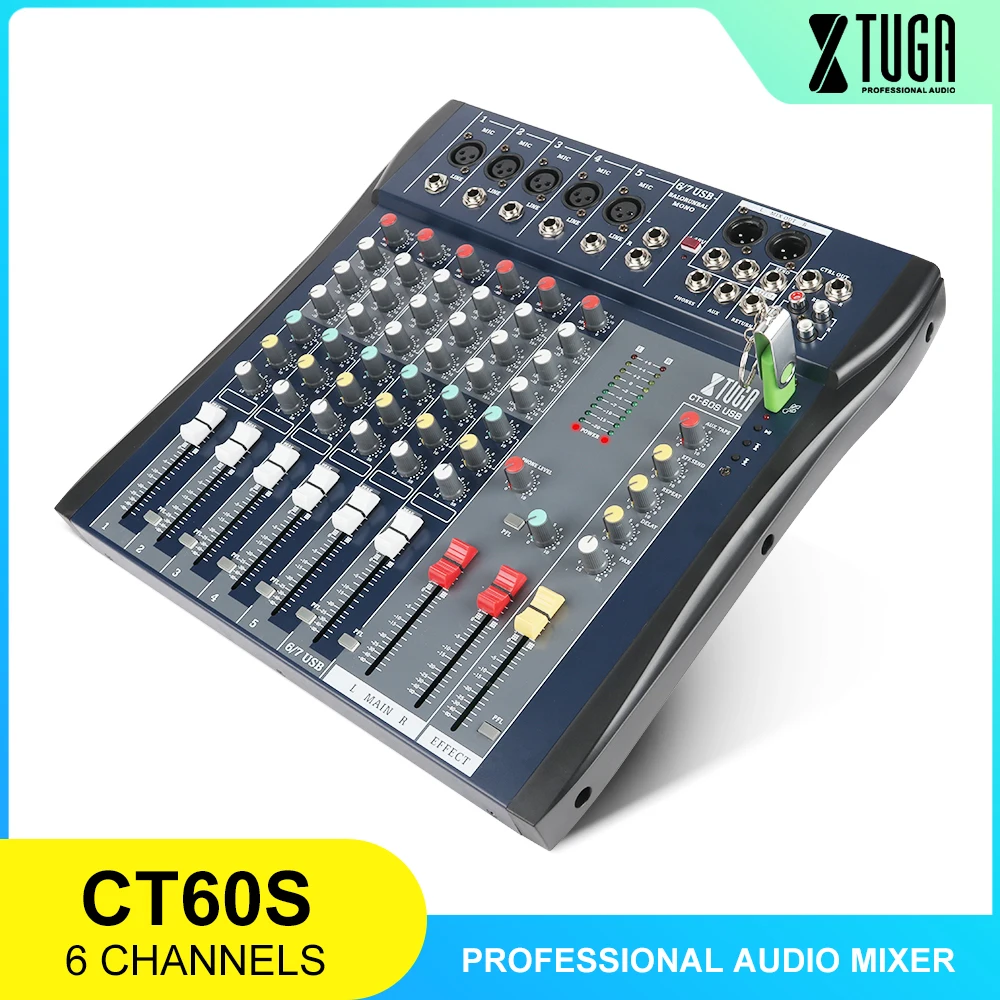3 E752 I Good Price Xtuga Ct60s Usb 7チャンネルマイクラインオーディオミキサーミキシングコンソールusb Xlr入力3バンドeq 48 48vファンタム電源と電源アダプタ Ali Product Scraping