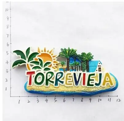 3D испанский туристический сувенир Benidorm torrevieneja магниты на холодильник декоративный магнит для холодильника домашний декор