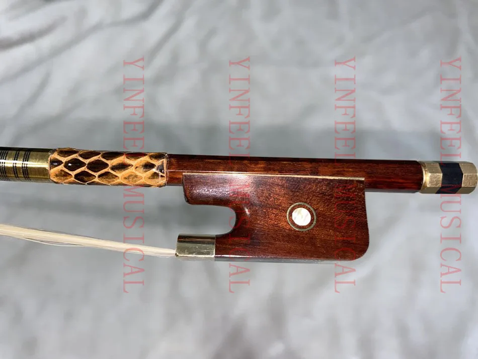Snakewood Cello Bow 4/4 Cello Bow With Snakewood Frog Frog Gold Mounted