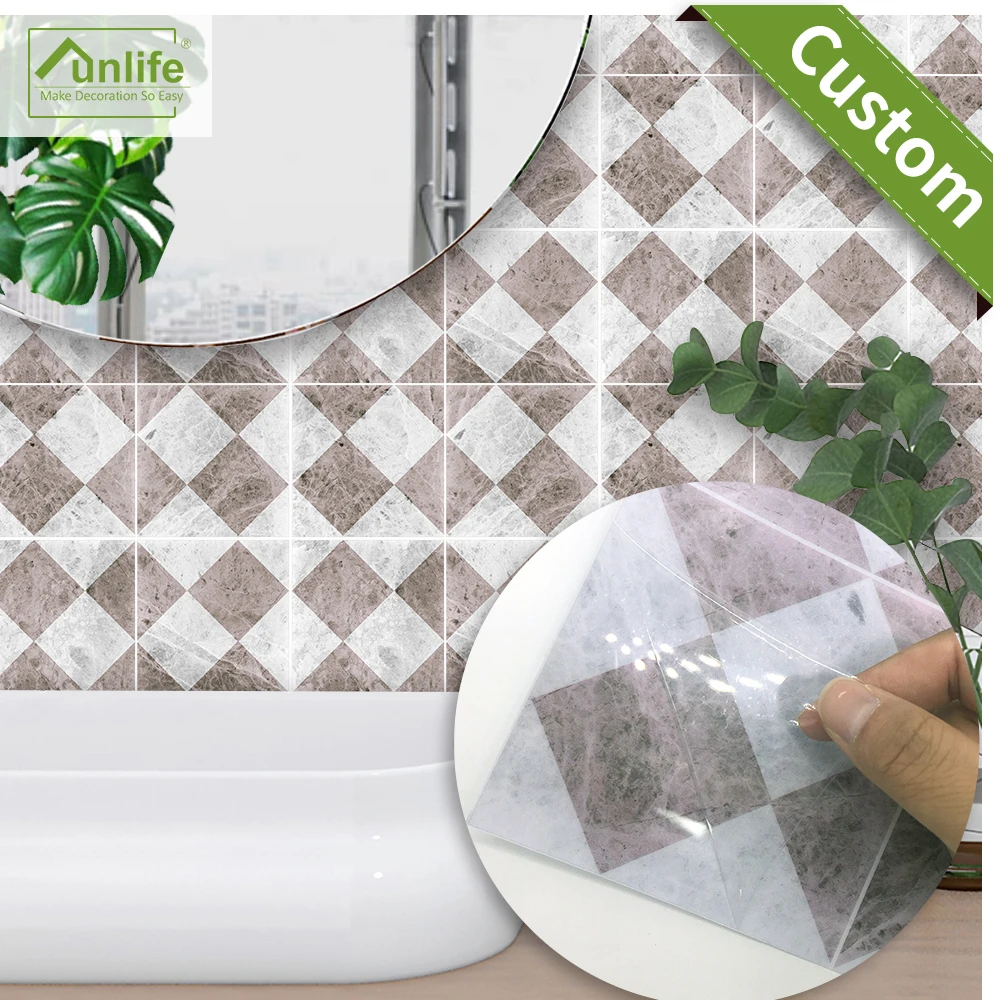 Us 674 25 Di Scontofunlife Personalizzato 1015202530cm Impermeabile Autoadesivo Carta Da Parati Da Cucina Mobili Da Bagno Fai Da Te Adesivo