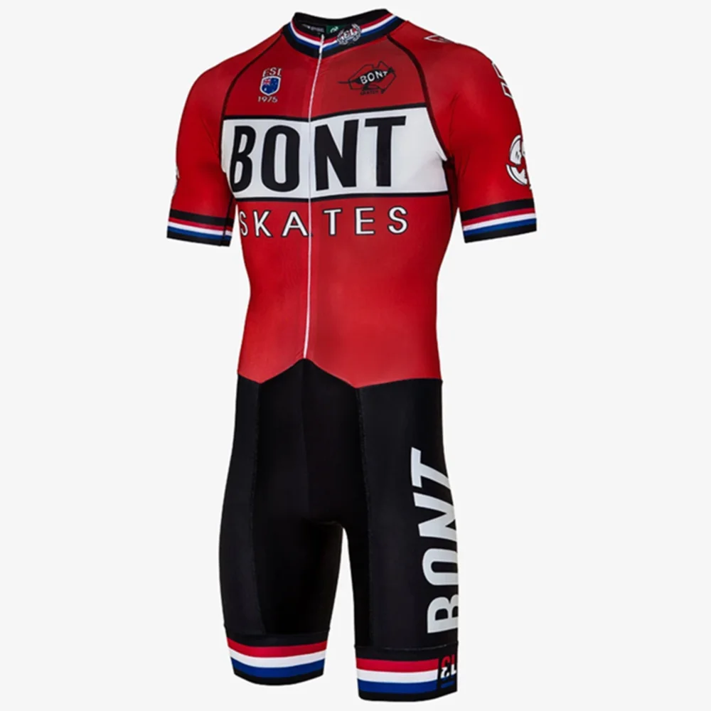 Мужской велосипедный костюм BONT с коротким рукавом для триатлона гоночный