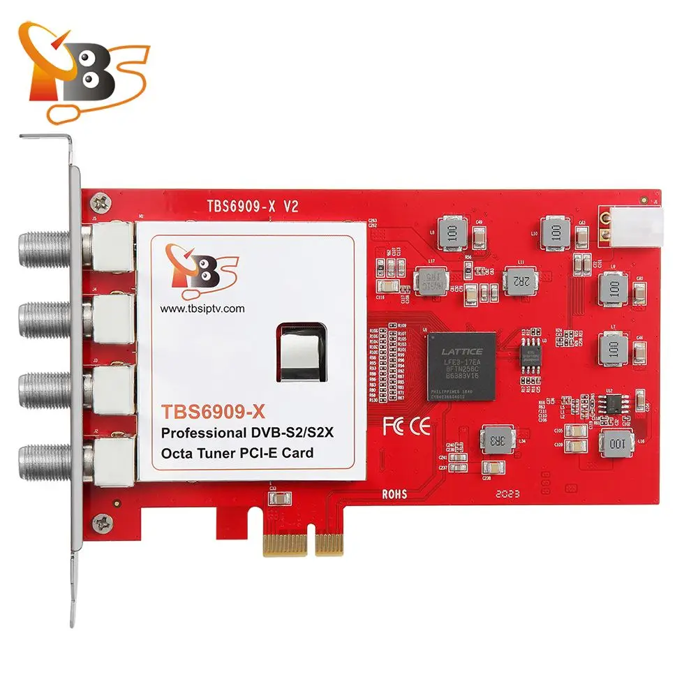 TBS6909X DVB S/S2/S2X 8 ядерный ТВ тюнер PCIe карты для просмотра и Запись спутник FTA
