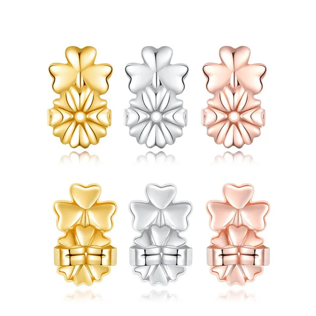 hot sale New magic heart butterfly clover Earring lift Backs Support Hypoallergenic Earrings Lift Lifters Fits All Post Earring mixed clover