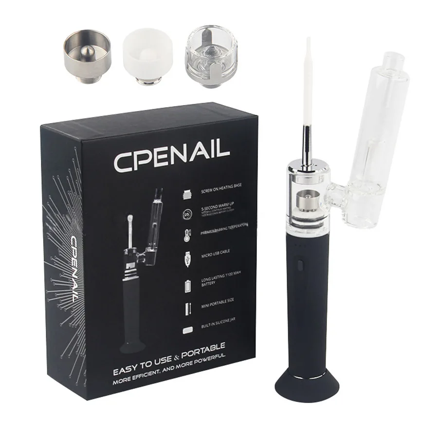 

1000mah Ceramic Quartz Titanium Nail Portable Wax Vape ENAIL with removable Ceramic Dab Tool Wax Dabs Vaporizer Rigs
