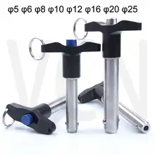 

VCN117 Ball Lock Pins, Quick Release Pins,T-handle,Pin Dia 5/6/10/12 Length 15/20/25/30/35/40/50/60/75/80 mm