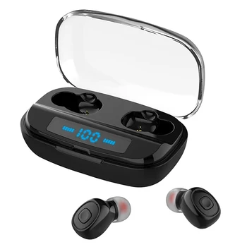 

XI10S TWS Sports Wireless Bluetooth Headset, Bluetooth 5.0 Stereo In-Ear with Digital Display Charging Box Bluetooth Headset