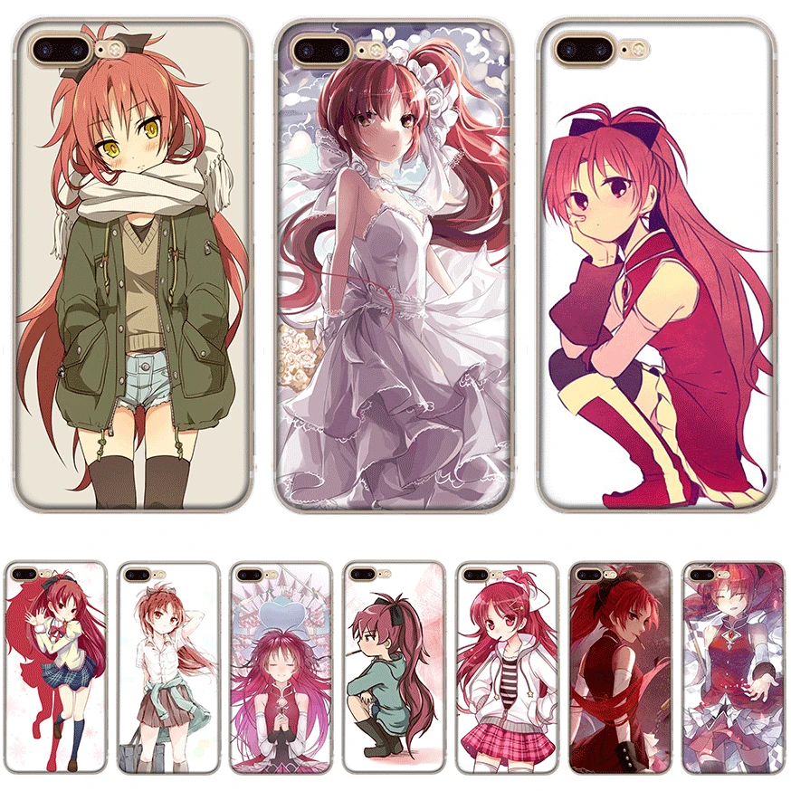 

Mobile Phone Case for iPhone 6 6S 7 8 Plus iPhone 11 Pro X XR XS Max 5 5s SE Cover Sakura Kyouko Puella Magi Madoka Magica Shell