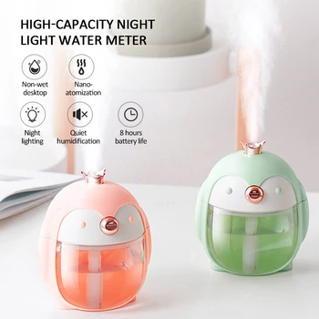 

Penguin Shape 2 in 1 Nano Face Sprayer Night Light Humidifier Mist Atomization Moisturizing Sprayer Nebulizer Skin Care Tool