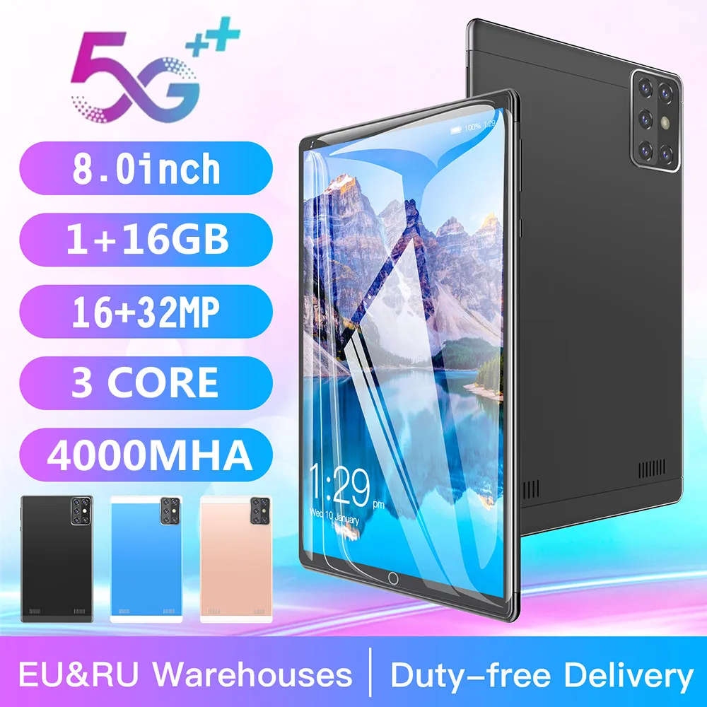 

10 Core Cpu 8 Inch Tablet Hd Screen 4000mah Fast Wifi Dual 5g Capacitive Ten-Point Touch Ram 1gb Memory Rom 13gb