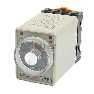 

0-6 Minutes 8 Pin Plastic Housing Delay Timer Time Relay DC 12V AH3-3 w Base