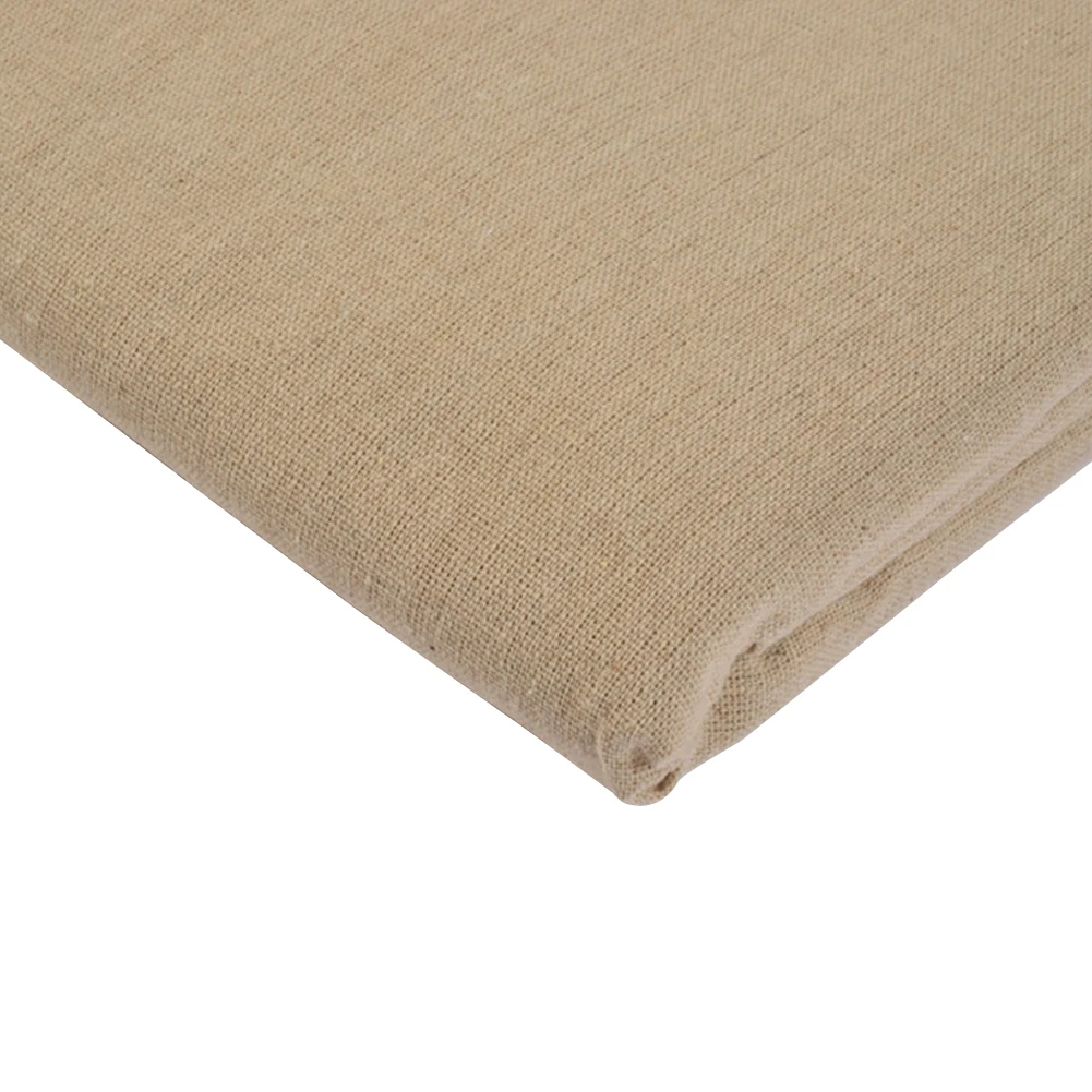 

Textile Natural Flax Crafts Quilting Sewing Material Pure Solid Cambric DIY Clothes Organic Tablecloth Linen Fabric Decoration