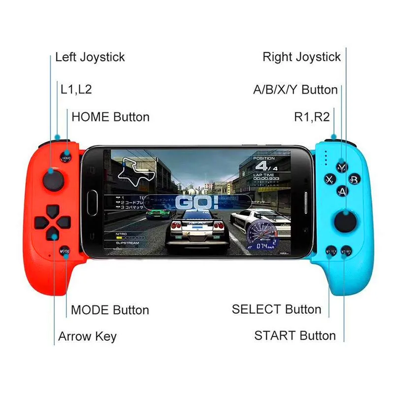 

New Arrival Wireless Bluetooth Game Controller Telescopic Gamepad Joystick for Samsung Xiaomi Huawei Android Phone PC