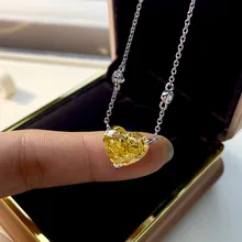 

Romantic Heart-Shaped 100% 925 Sterling Silver Pink Quartz Topaz Pendant Chain Necklace for Women Anniversary Gift Fine Jewelry