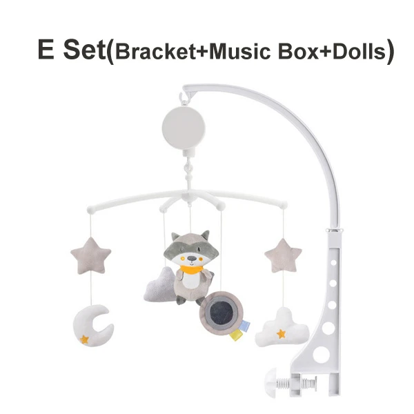 Baby Mobile Crib Rattles Toys With Music Box 360 Degree Rotating Bracket Holder Newborn Crib Bed Bells For 0 24months Baby Rattles Mobiles Aliexpress