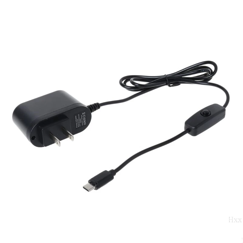 Высокое качество USB C 5V 3A Тип C Мощность адаптер с включения/выключения для Raspberry Pi 4 модели B