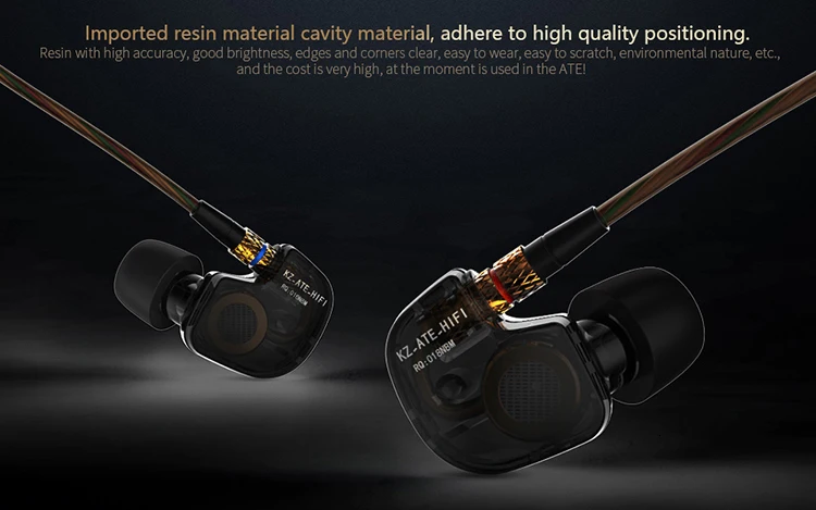 KZ ATE 3,5 мм наушники в ухо HIFI металлические стерео наушники супер бас шумоизоляция спортивные наушники с микрофоном KZ AS10 ZS10 ZST