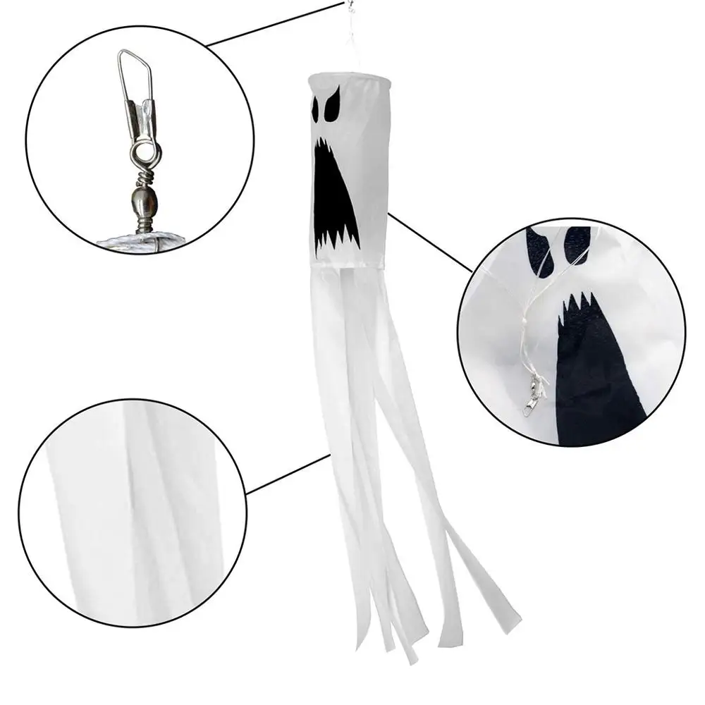 Хэллоуин Декорации реквизит Тыква Ведьма призрак Windsocks флаги ветер стример для