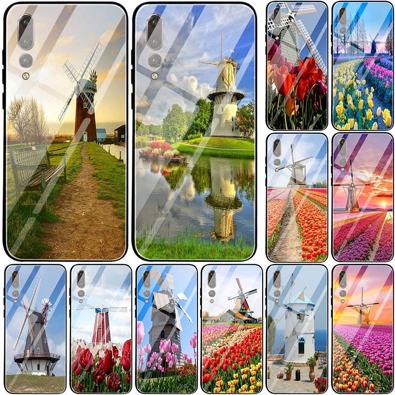 Чехлы из закаленного стекла для телефонов Huawei Mate 20 P20 P30 P40 Lite Pro Plus P Smart 2019 оболочка