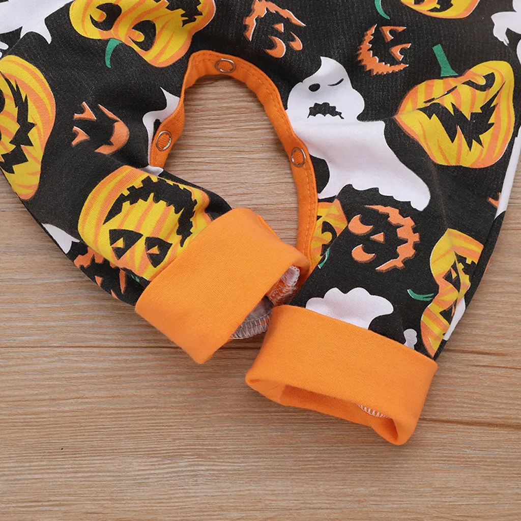 Newborn Baby Girl Clothes Newborn Infant Baby Boy Hooded Romper Jumpsuit Pumpkin Halloween Outfits Costume детские вещи Clothes