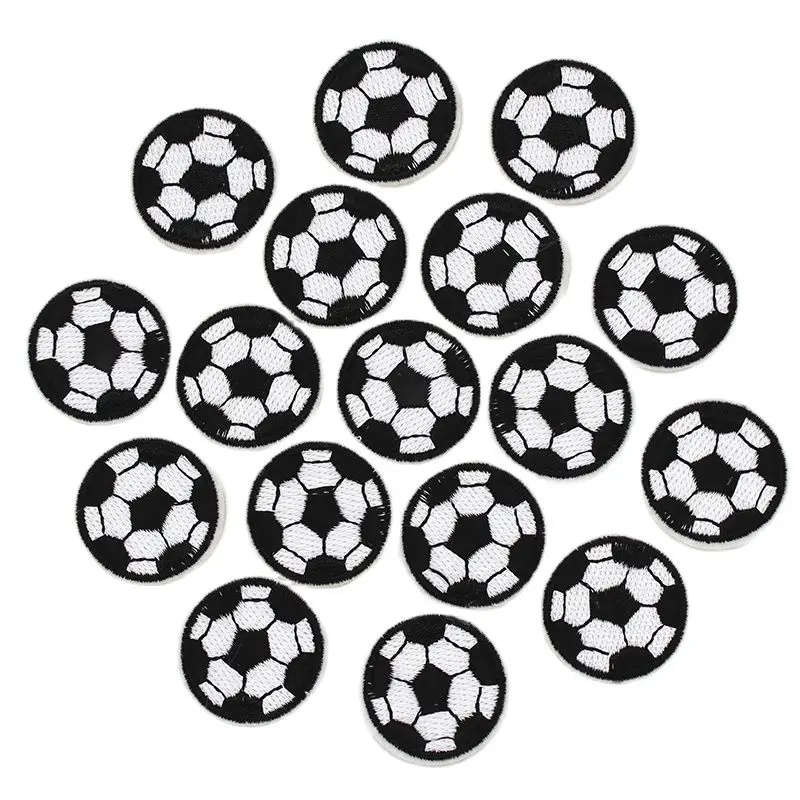 10pcs/lot Embrioidered Football Patches for boy bags clothes jeans Iron on Cartoon Stickers Handmade Garment Appliqued Supplier