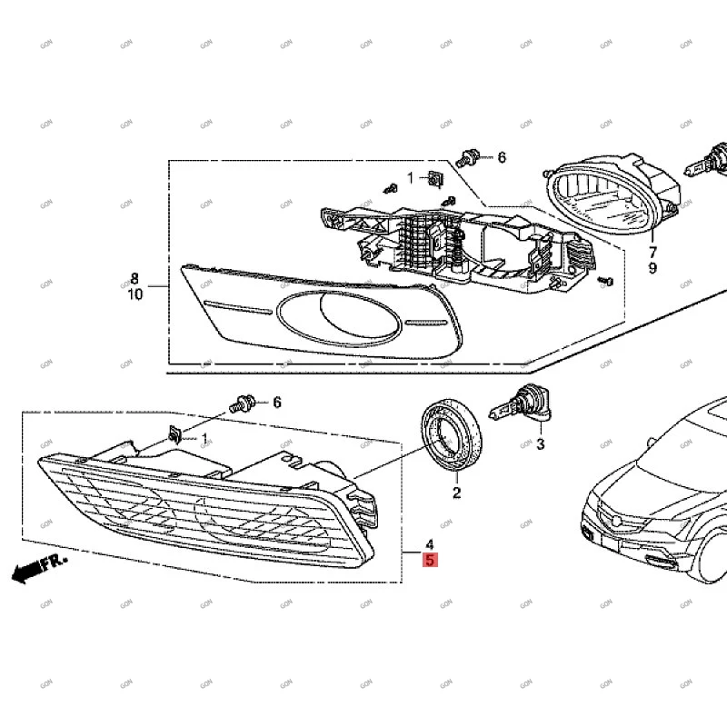 

Car Front fog lights Anti-fog lamp flashlight Turn signal Warning Light hon daa cur aFront spotlight Daytime running lights