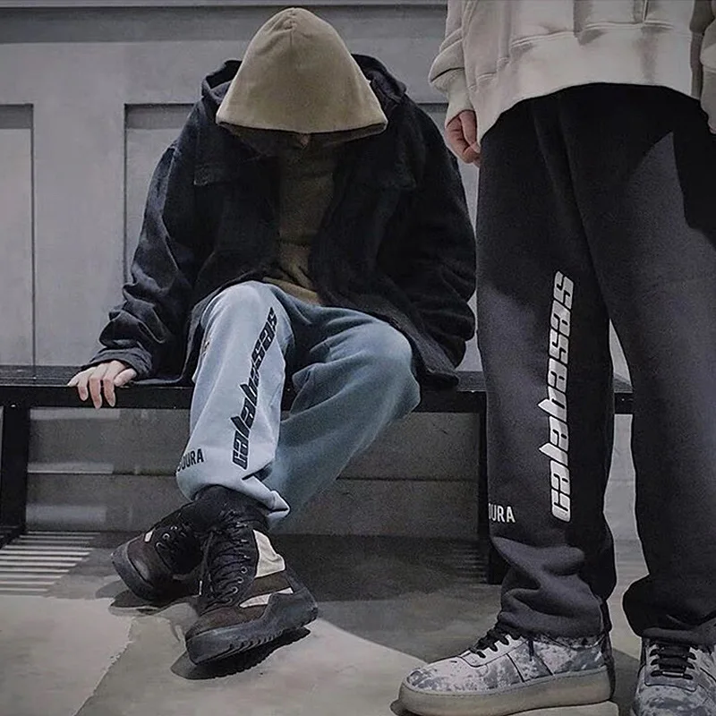 Спортивные штаны Kanye дизайнерские спортивные с завязками в стиле High Street