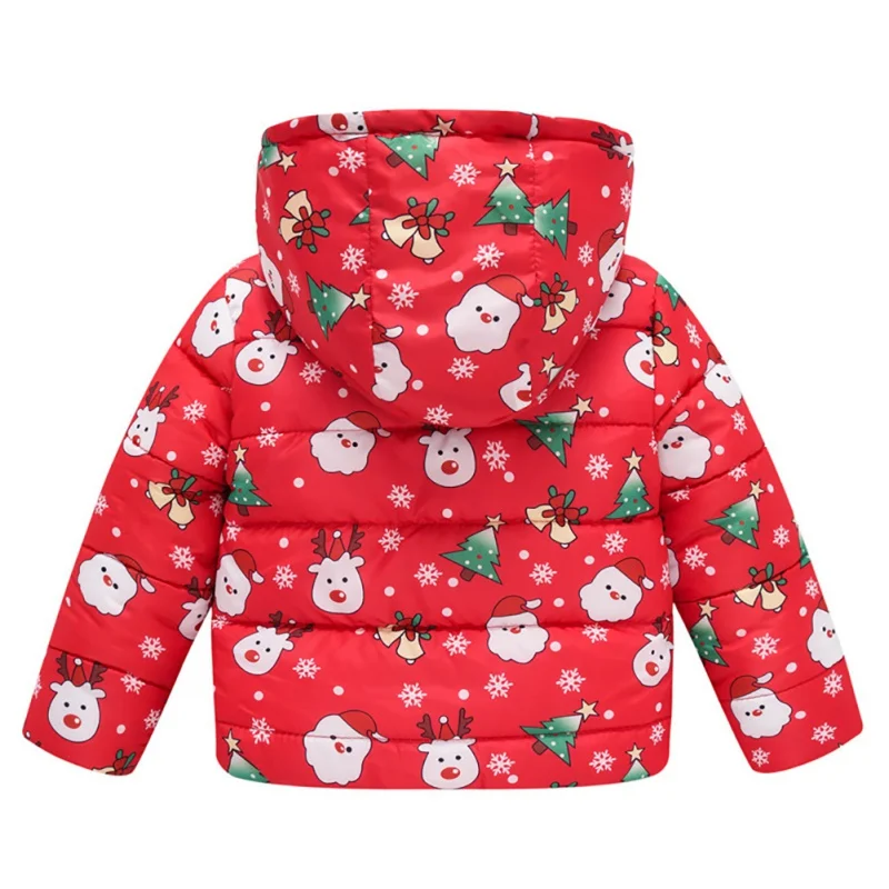 Baby Clothes Boys Girl Jackets Christmas Clothes Hooded Zipper Winter Warm Windbreaker Coat Infant Outerwear Hoodie