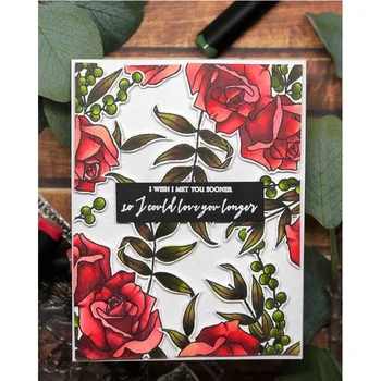

2020 Love 3d Metal Cutting Dies Rose Valentine's Day Scrapbooking For Paper Making Embossing Frame Stencil Plant Craft Stamp Set