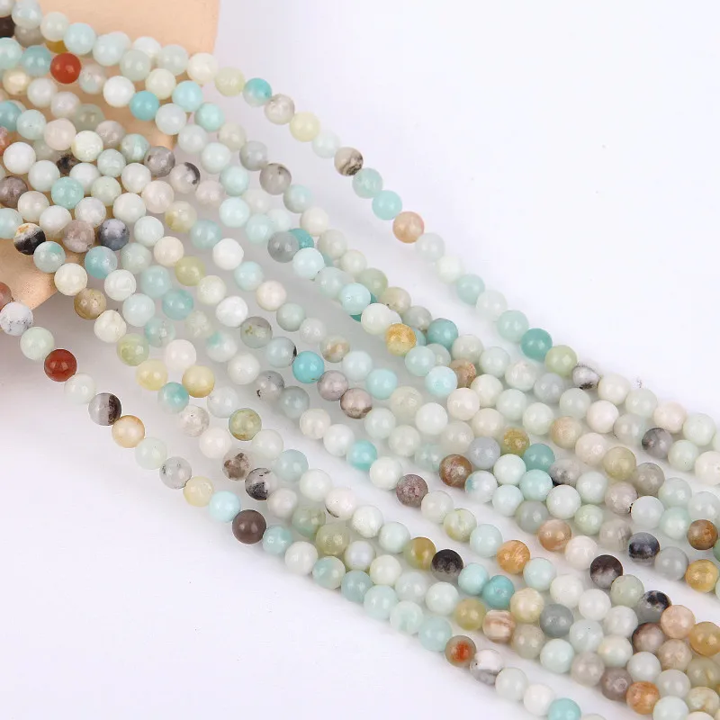 

Fashion Round 4/6/8/10 Mm Amazonite Beads DIY Loose Bead for Jewelry Making Bracelet Necklace