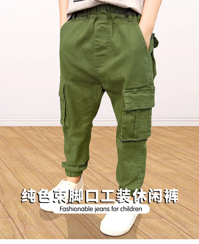 New Style Children Spring Clothing BOY'S Pants Trousers Autumn And Winter Casual Pants Brushed And Thick Big Boy Harem Pant