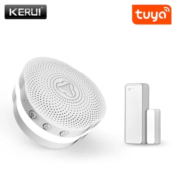 

KERUI Wireless Smart Home Gateway Alarm System Tuya APP Controls Intelligent Nightlight Security System Intelligent Doorbell