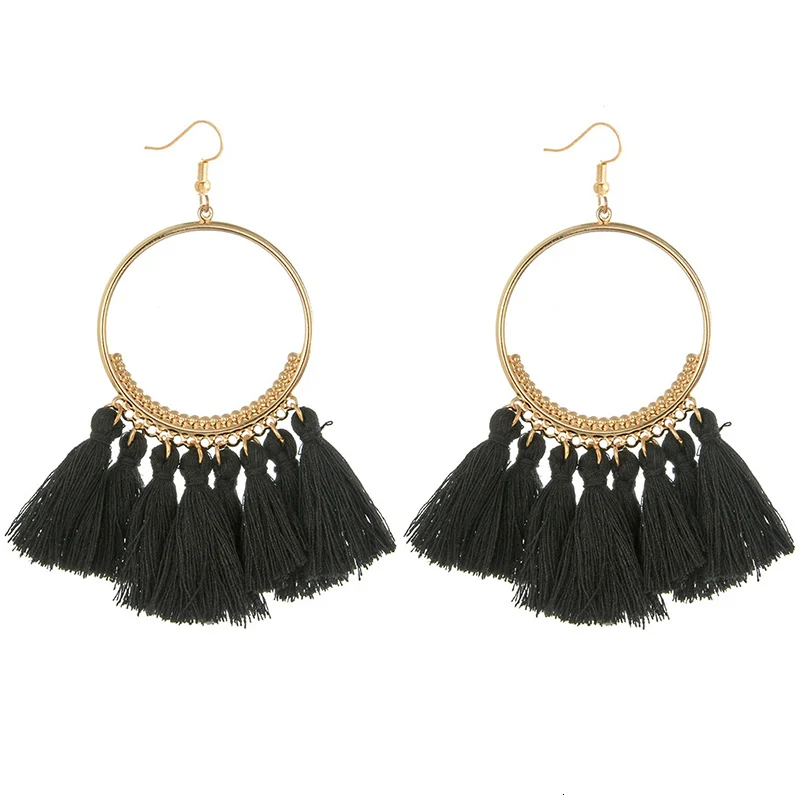 cjh005  Christmas Tassle Tassel Earrings Drop Fringe Earrings