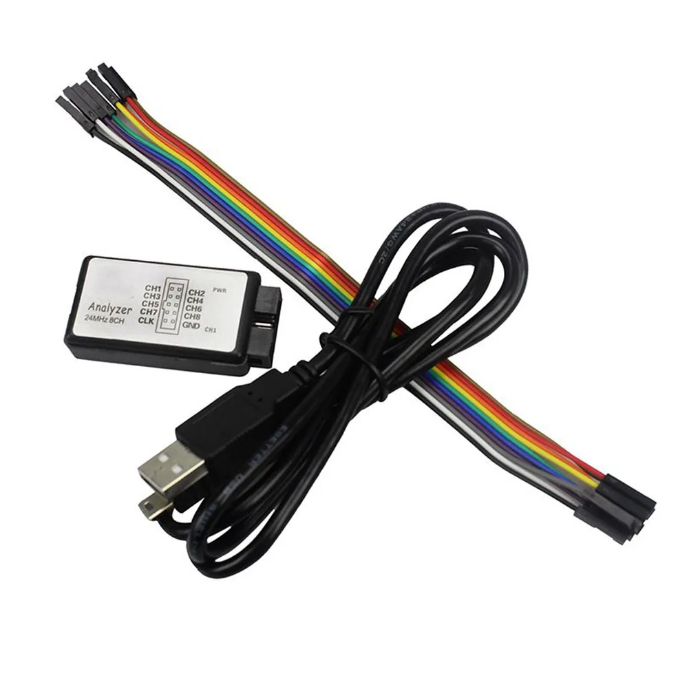Портативный измерительный логический анализатор инструмент 24M 8CH Black Arm