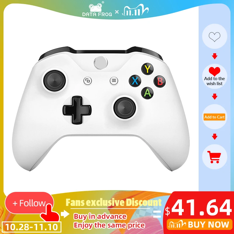 

Data Frog Wireless Bluetooth Gamepad For Xbox One Slim Controller Vibration Handle For PC Win7/8/10 Joystick For Mobile Phone