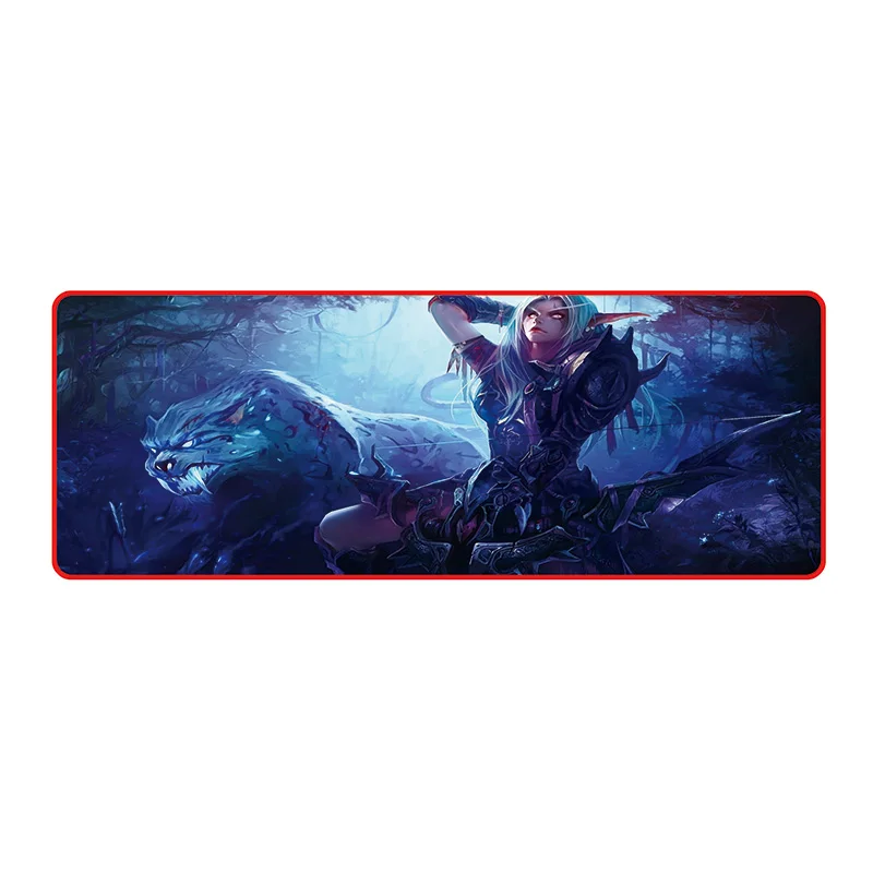 800x300mm FFFAS World of Warcraft коврик для мыши светодиодный RGB игровая клавиатура коврик с запирающим краем толстый износостойкий коврик большой утолщенный XXL - Цвет: 800x300mm
