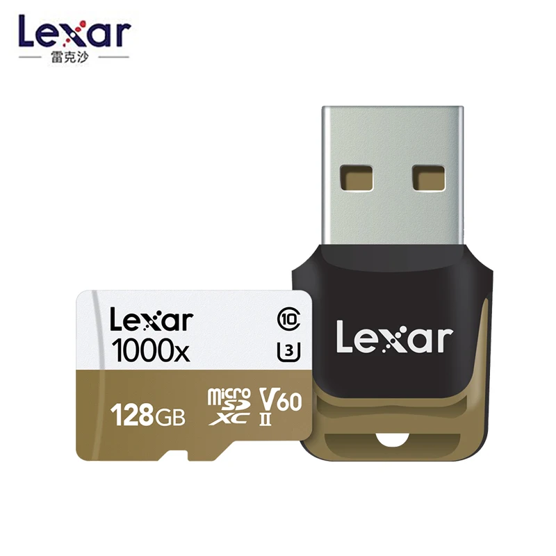 1000X 128GB Новинка, Lexar 150 МБ/с./с, 1000x, Micro SD, 32 ГБ, класс 10, 64 ГБ, micro SDXC, 128 ГБ, tf карта памяти, считыватель UHS для дрона, спортивной видеокамеры - Емкость: 1000X 128GB