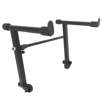 

Quality Adjustable Black Heightening Electronic Piano Rack Stand Keyboard Support Holder