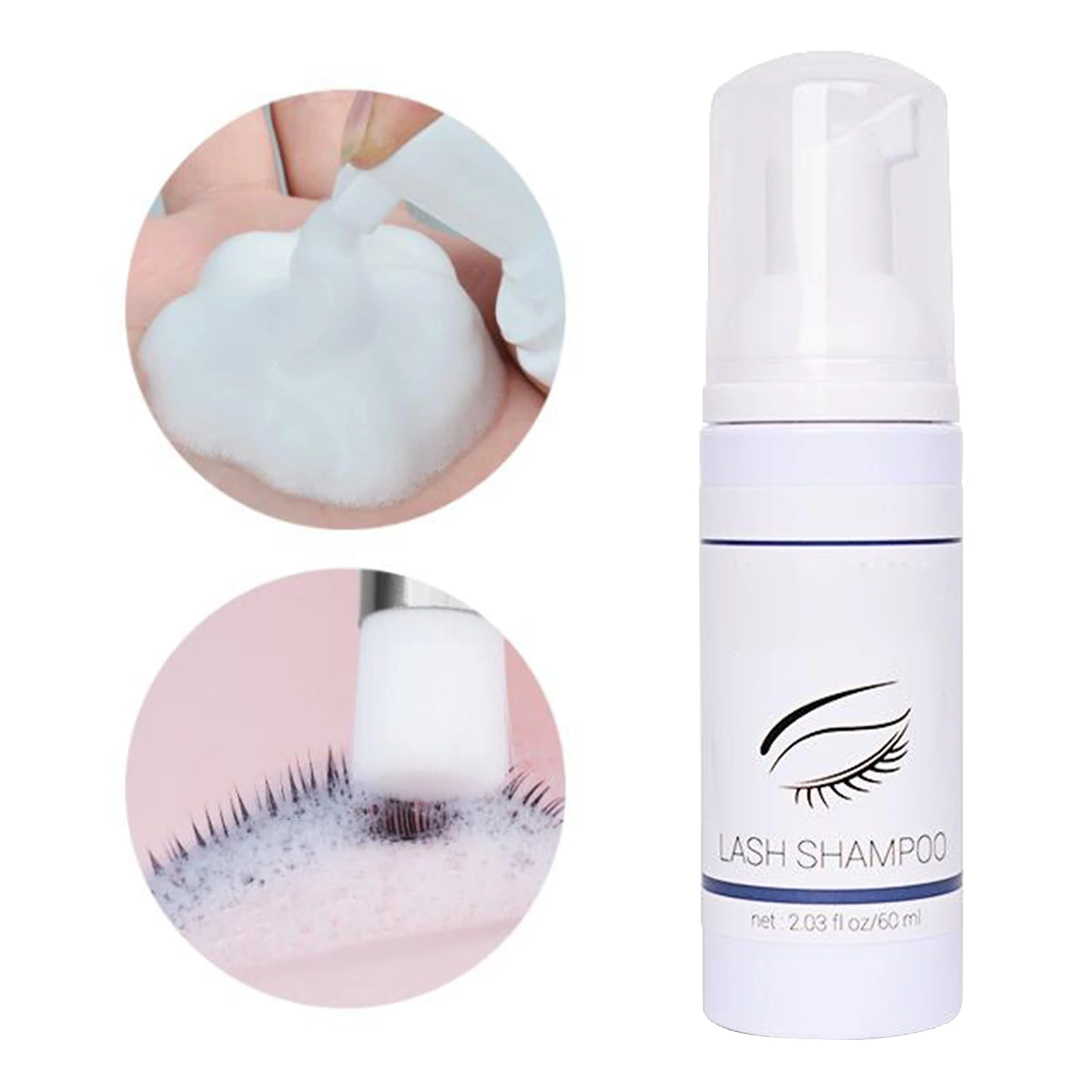 Eyelash Extension Shampoo Foam Mascara Cleanser Shampoo Lash Shampoo Cleaner Nourishing Formula Makeup Remover Salon Home use