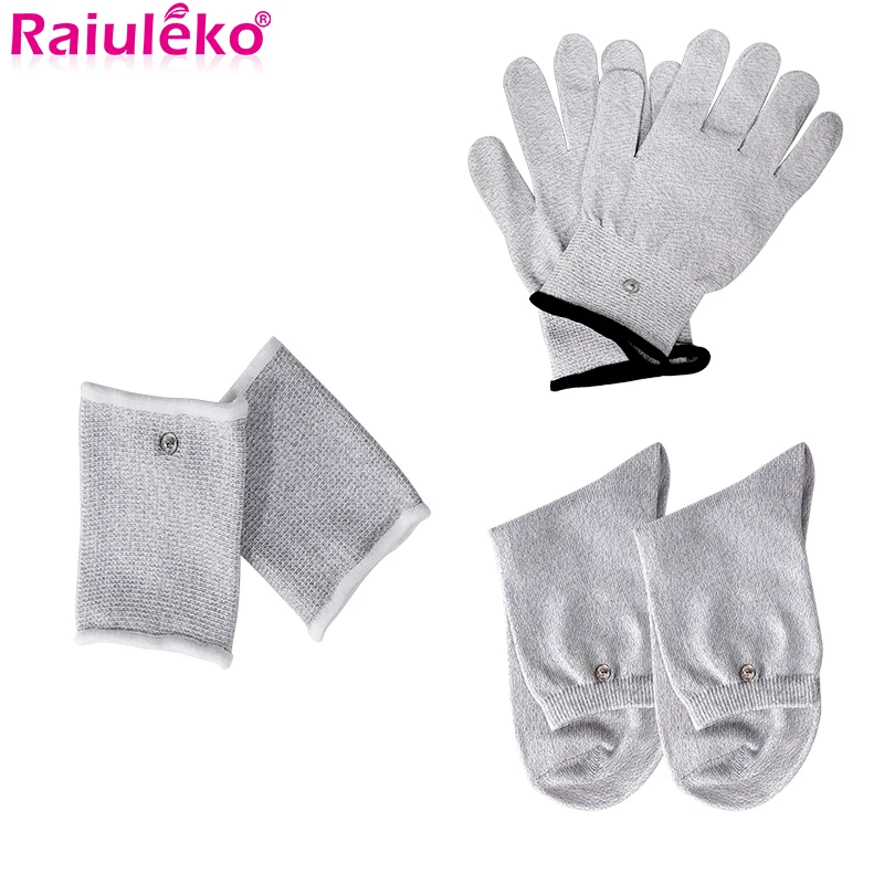 Электродные перчатки воздухопроницаемым волокном Электротерапия массажер с