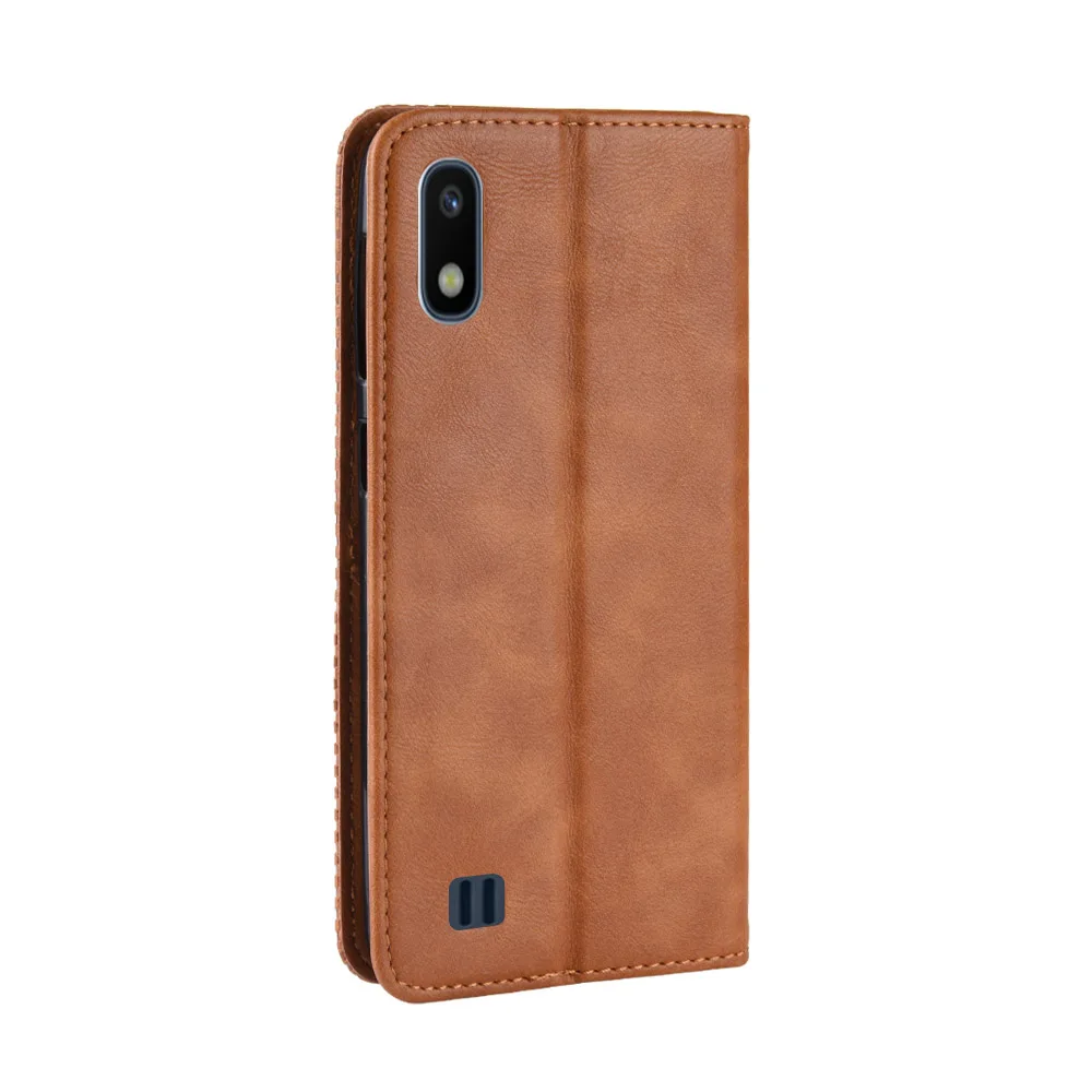 Магнитный винтажный кожаный чехол Премиум Coque для samsung Galaxy A10 A105FD SM-A105FD чехол 6,2 дюймов флип фривольный анти осенний чехол