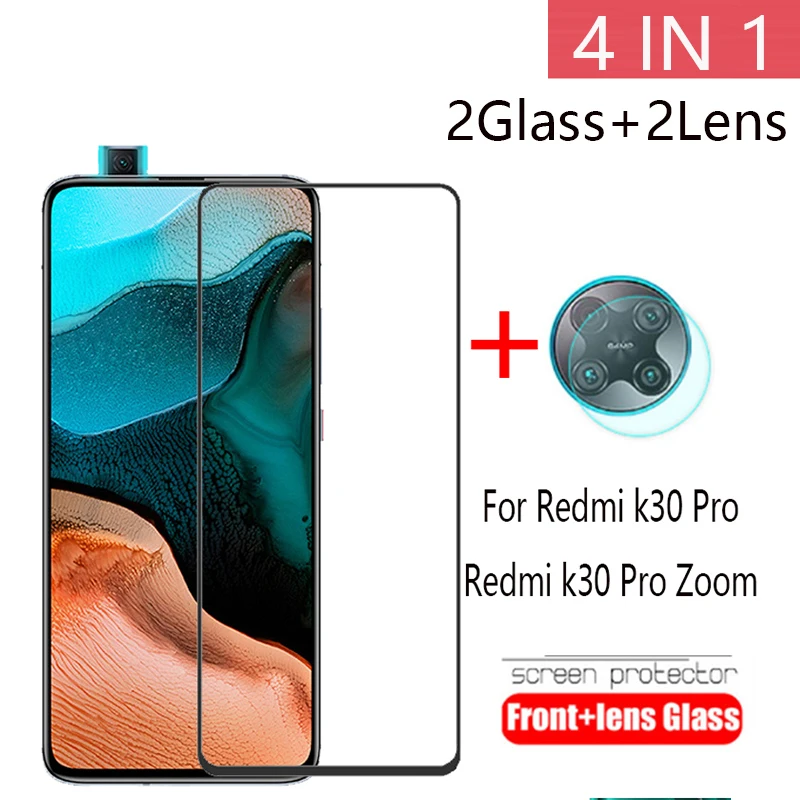 4-в-1 камера + закаленное стекло для Xiaomi Redmi K30 Pro защита экрана на Zoom защитное |