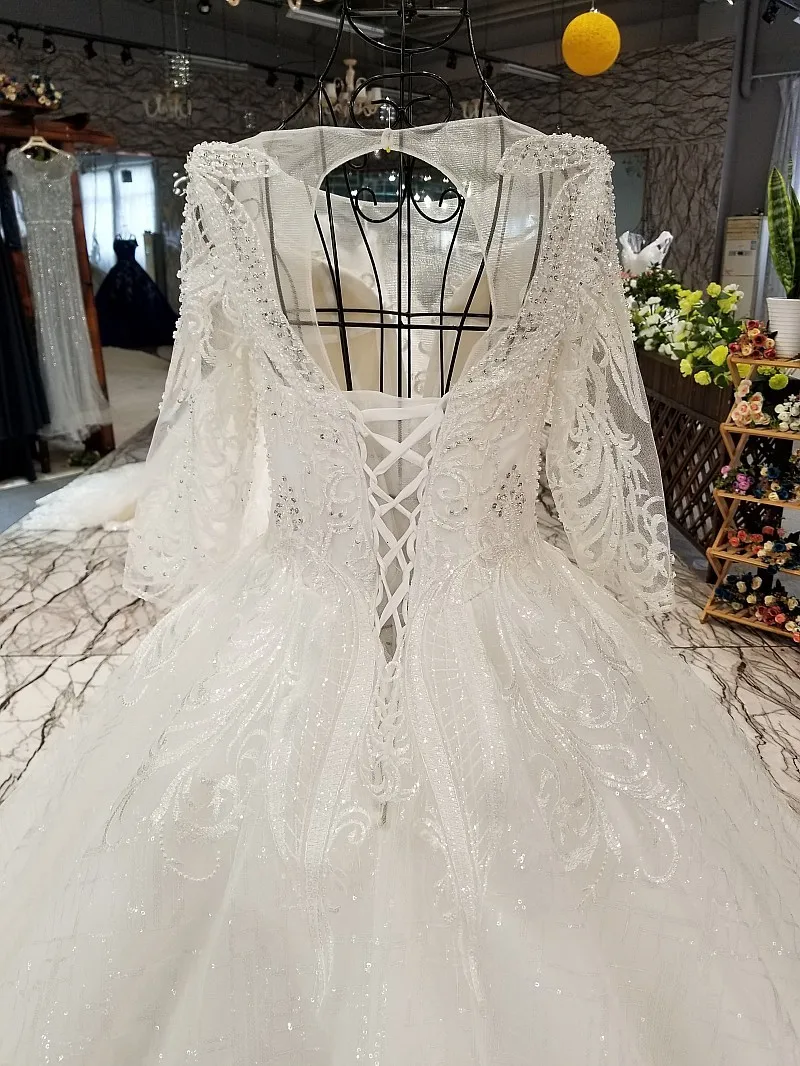 Бальное платье с круглым вырезом для девочек; свадебное платье; роскошное платье невесты с аппликацией; платье с вырезом-лодочкой на спине; Vestido De Noiva