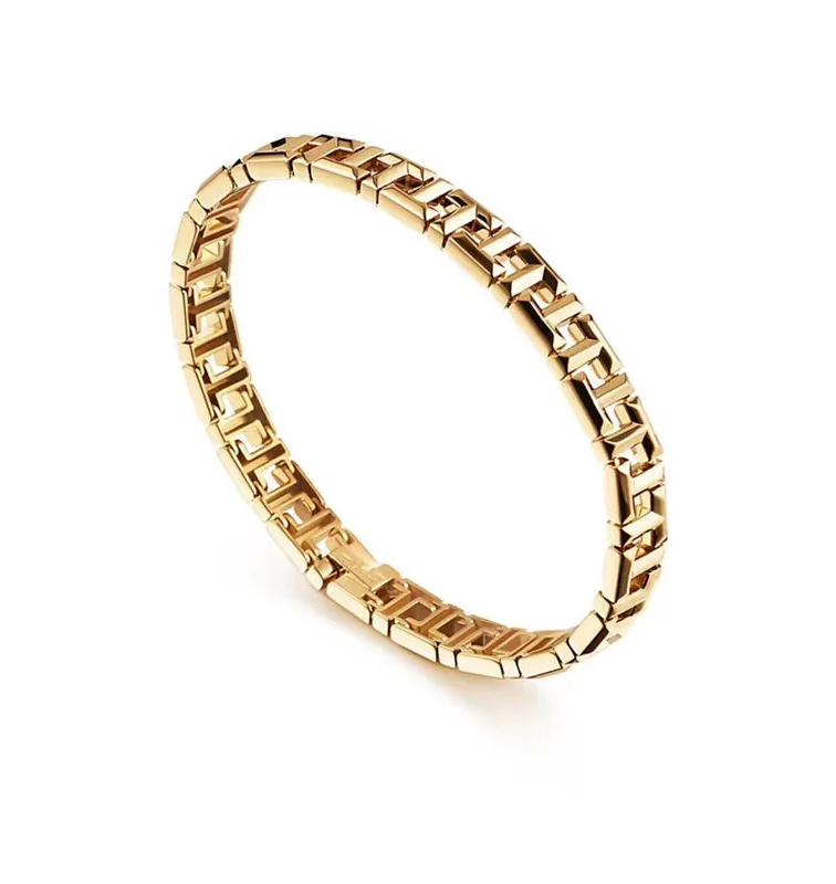 

Men Chain Style Steel T Bracelet Gold Woman Stainless Steel Bangle pulseiras bracelets & bangles