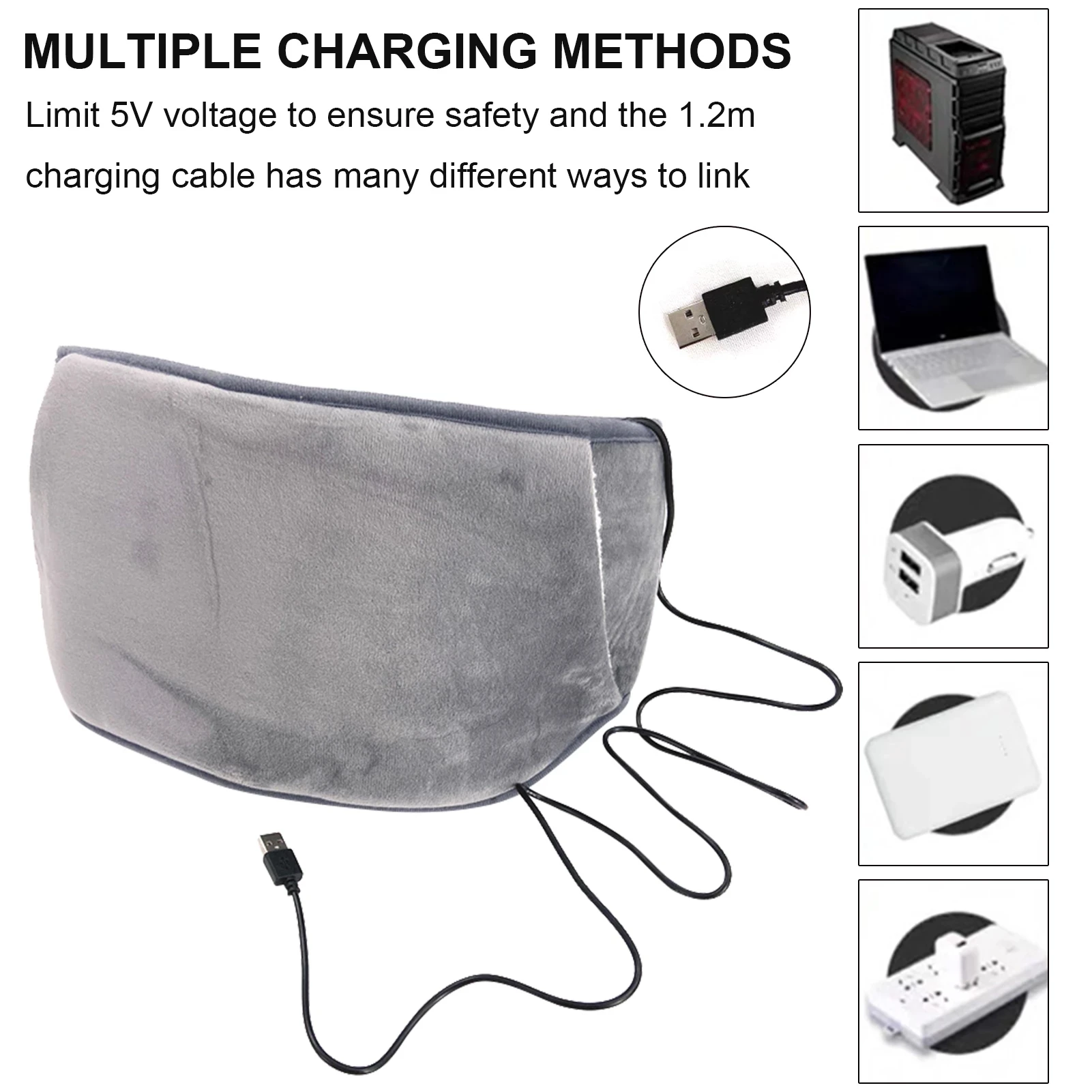 Centură de încălzire talie reglabilă USB încălzire electrică terapie magnetică pentru crampe menstruale lombare abdominale picioare ameliorarea durerii_voghion.com
