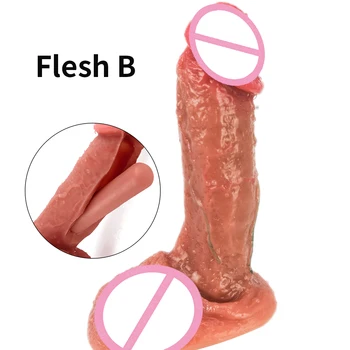 Soft Real Skin Silicone Huge Dildo Realistic Suction Cup Dildo Male Artificial Rubber Penis Female Dick Sex Toys For Women Dildo 3