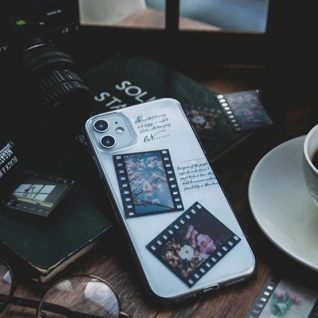 30Db Pet Vintage Film Esztétikai Matricák Journal Flower Scrapbooking Szemétdekoratív Címke Naplócímke Notebookok - Image 4