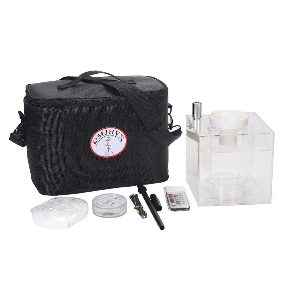 2020 New Acrylic Hookah Set Portable Travel Hand bag Hookah Shisha Pipe